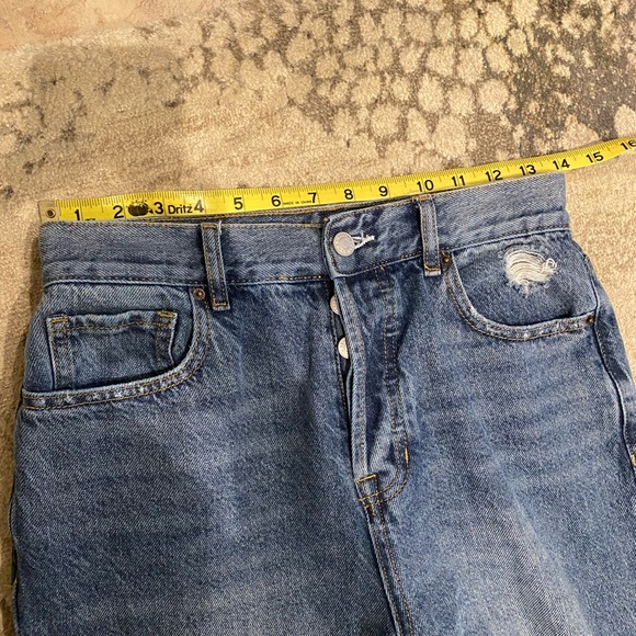 PacSun High Rise Straight Button Fly Blue Jeans - Picture 7 of 9